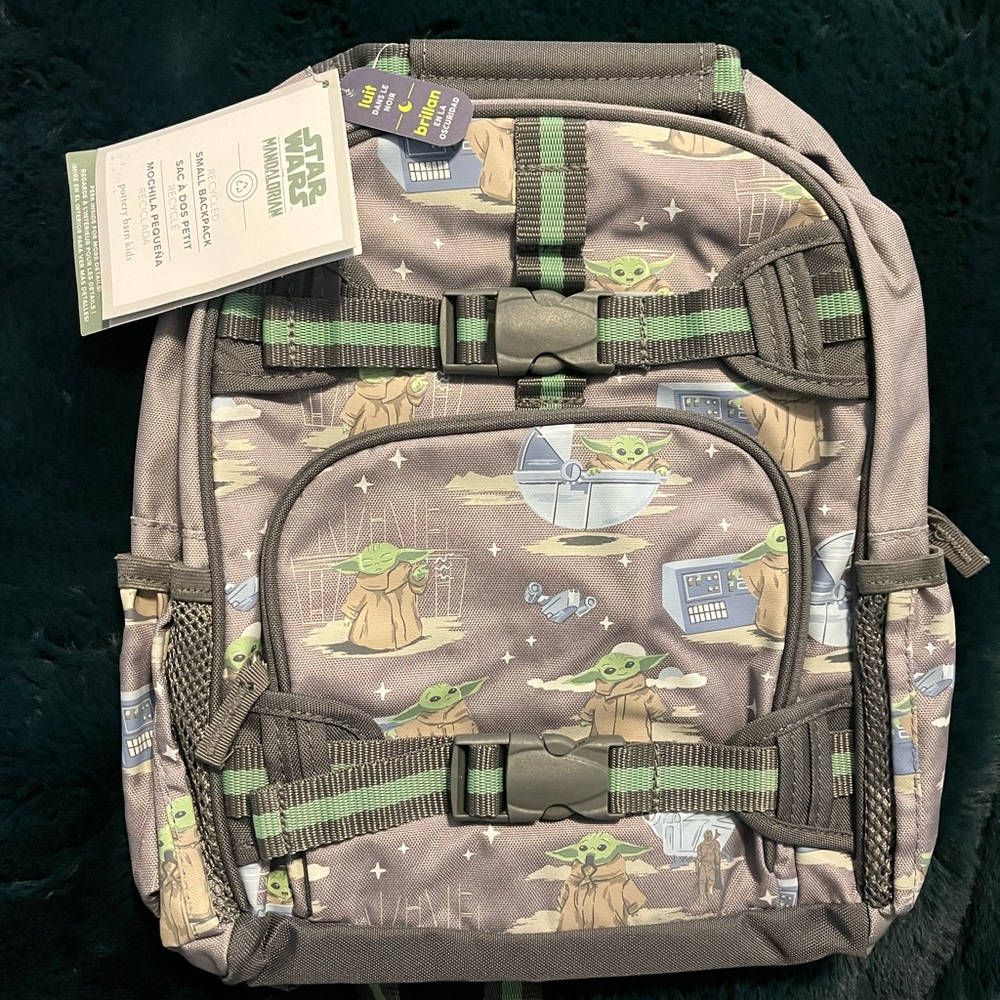 Pottery Barn Kids Star Wars The Mandalorian™ Grogu™ Glow-in-the-Dark Backpacks